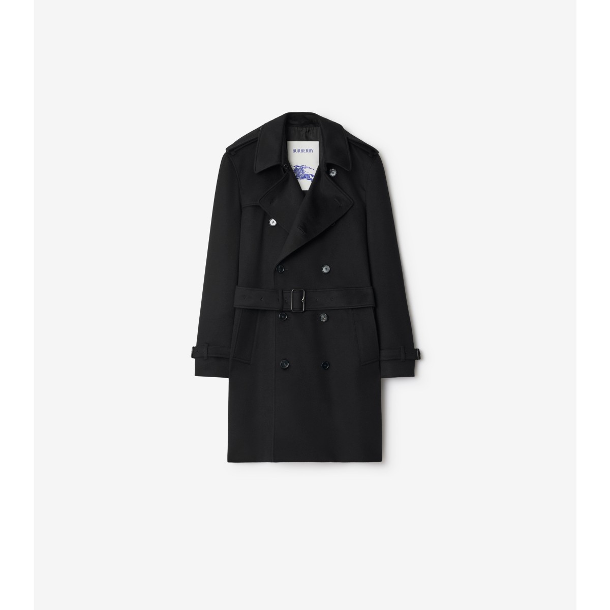  Check Mid-length Trench Coat