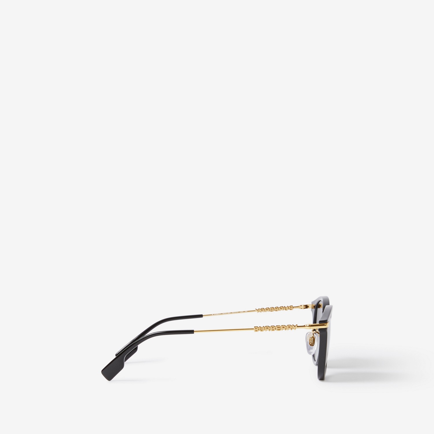 Round Frame Sunglasses in Black/light Gold - Women | Burberry® Official