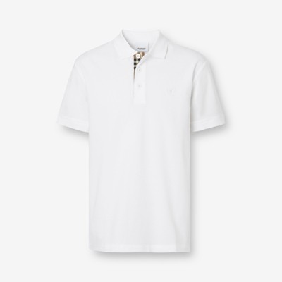 モノグラムモチーフ コットンピケ ポロシャツ (ホワイト) - メンズ | Burberry®公式サイト モノグラムモチーフ コットンピケ ポロシャツ (ホワイト) - メンズ | Burberry®公式サイト