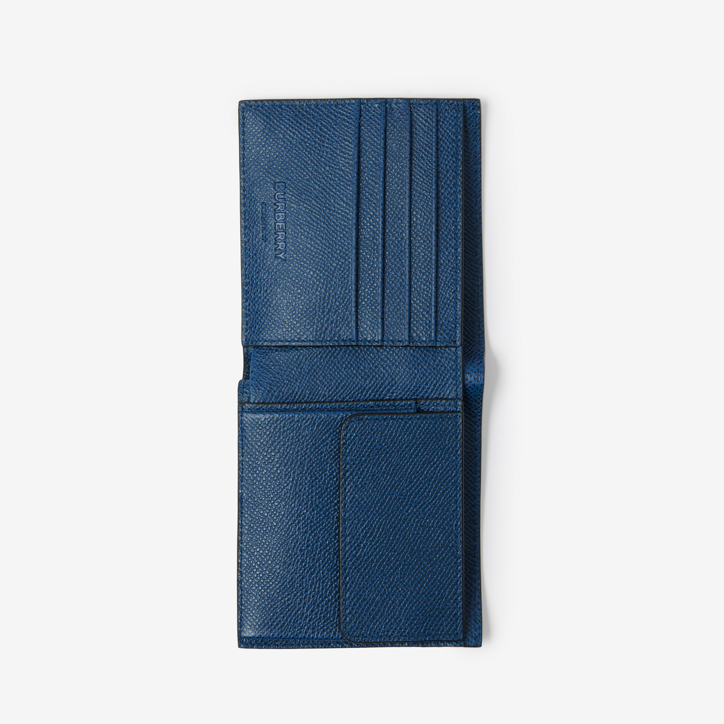 Carteira dobrável TB de couro granulado com porta-moedas (Azul Marinho Intenso) - Homens | Burberry® oficial - 4