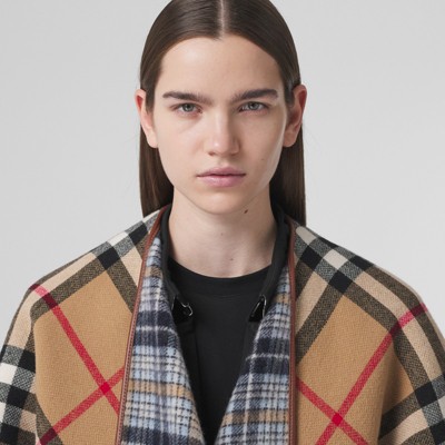 burberry reversible wool cape