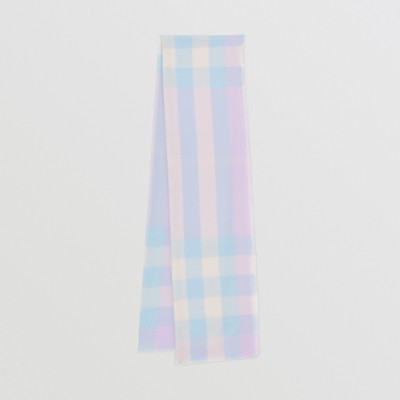 burberry lightweight check cashmere scarf