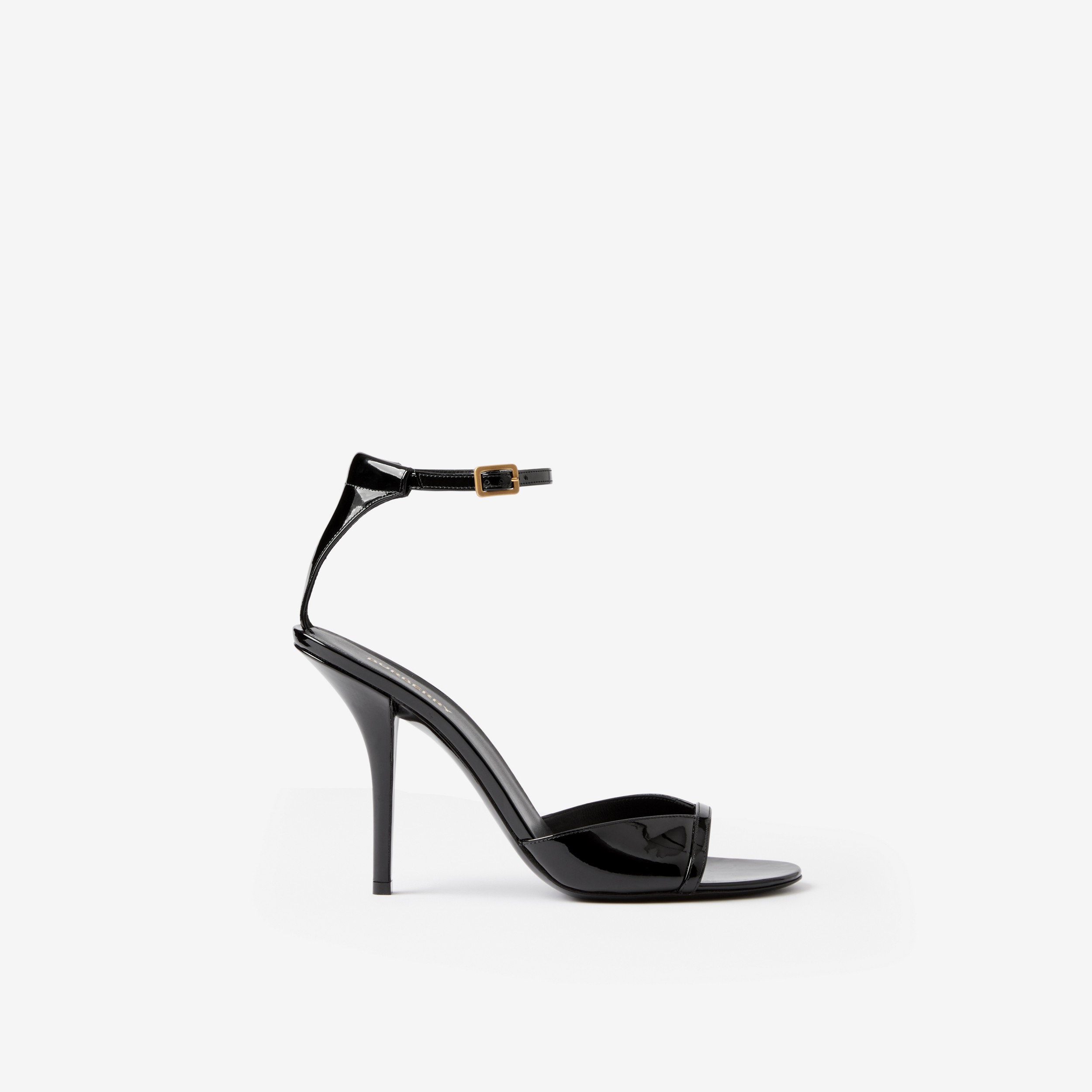 Sandalias en charol con tacón de aguja (Negro) - Mujer | Burberry® oficial - 1