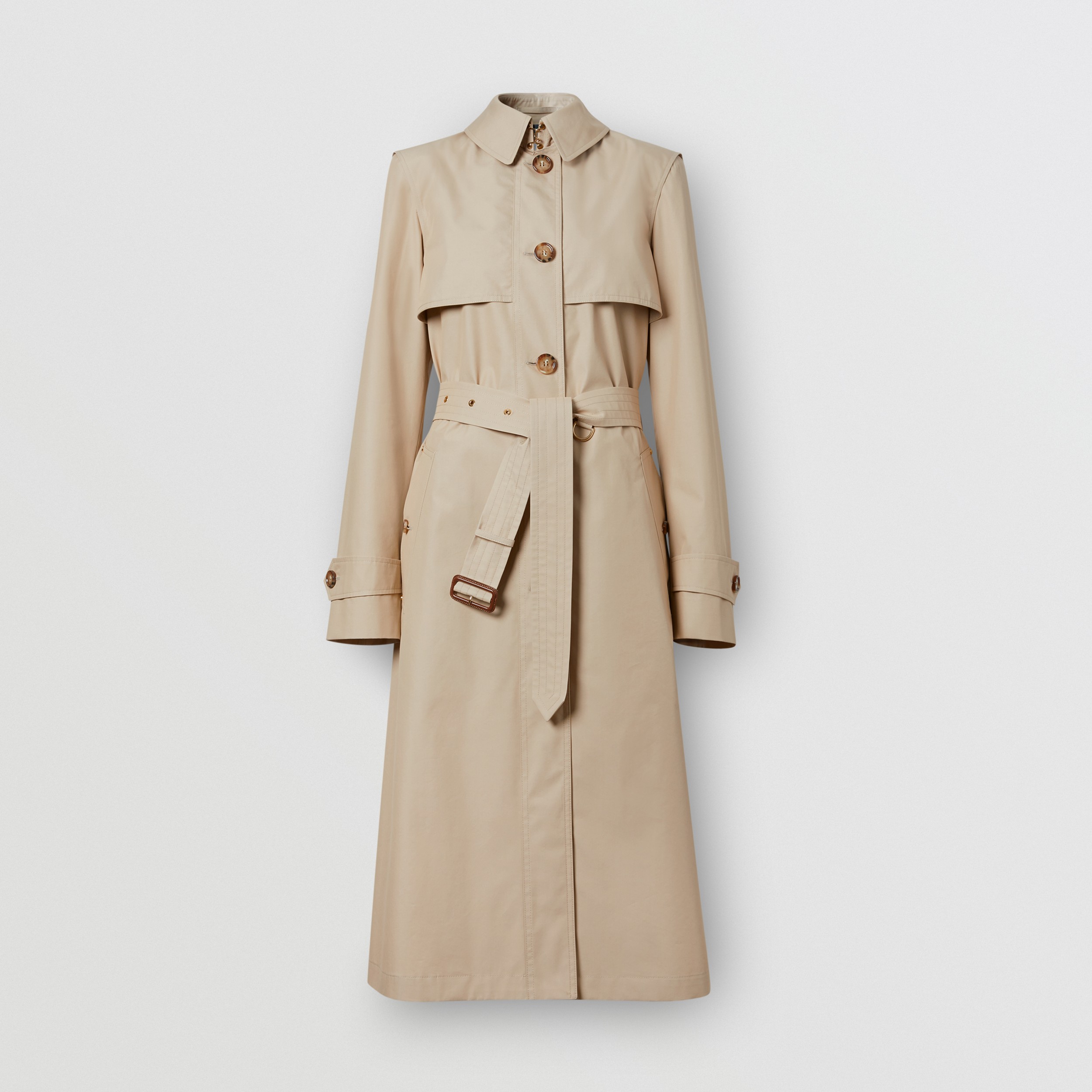 Technical Cotton Gabardine Trench Coat in Soft Fawn - Women | Burberry ...
