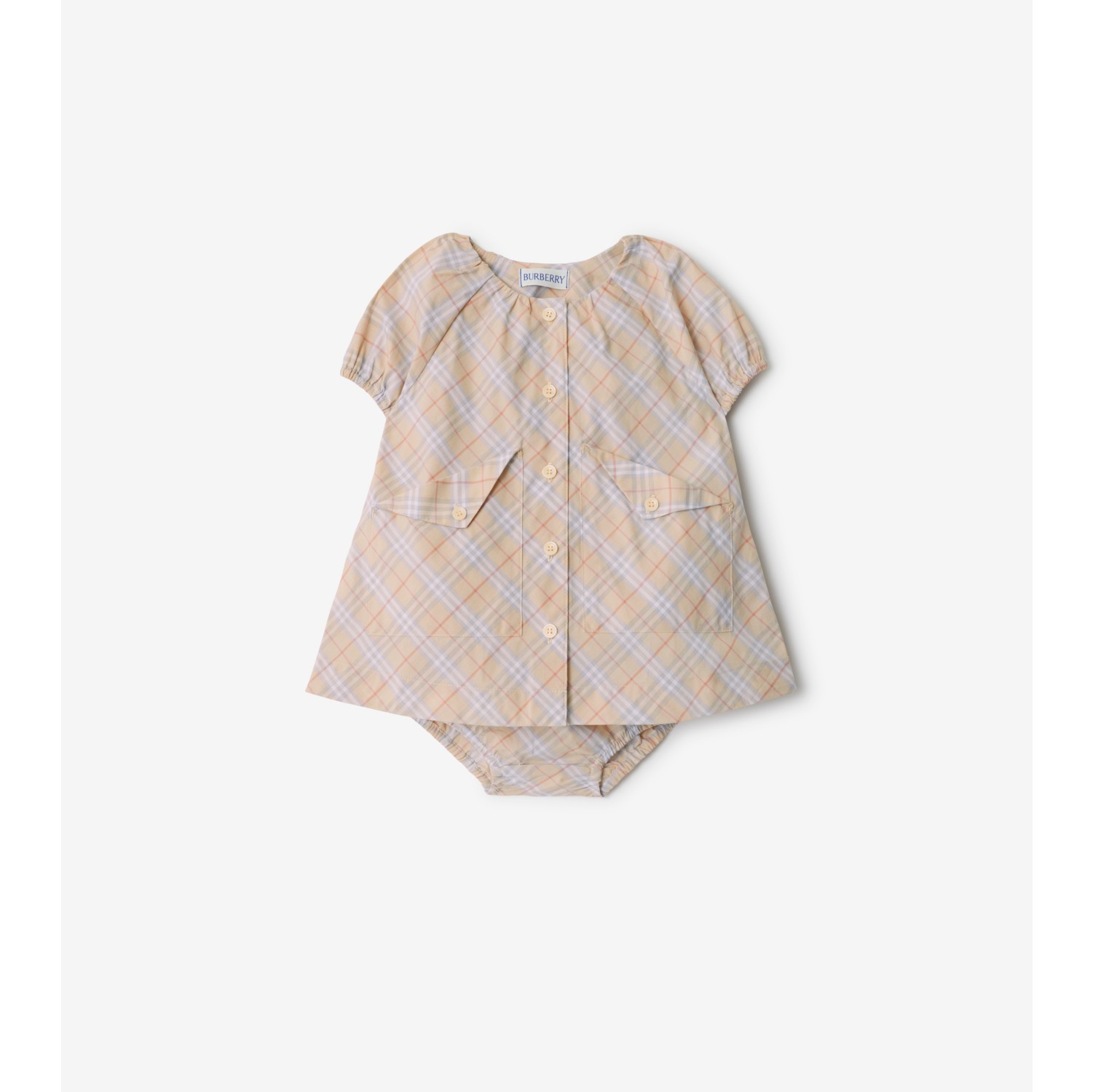 Robe et bloomer en coton Check