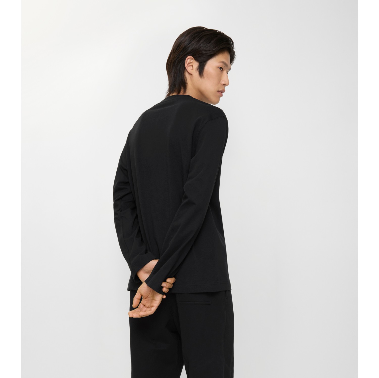 Long-sleeve Gothic Logo Cotton T-shirt