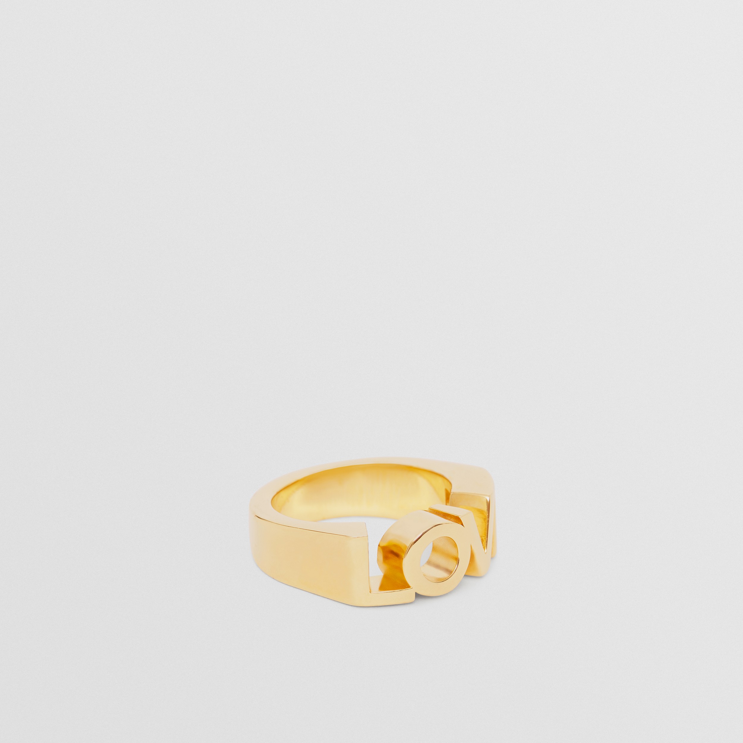 Gold-plated Love Ring in Light - Women | Burberry® Official - 2