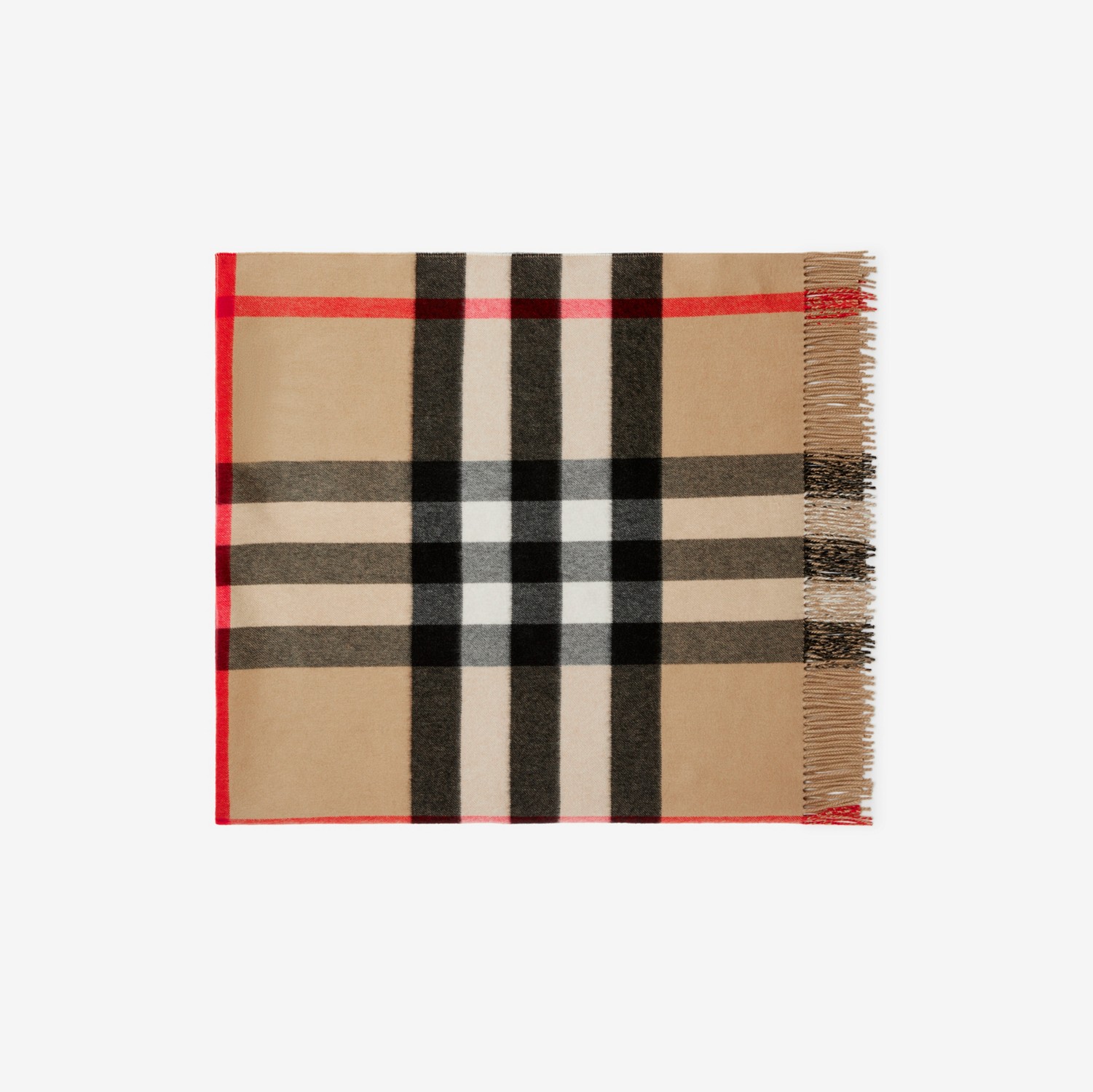 Exaggerated Check Cashmere Blanket in Archive Beige | Burberry