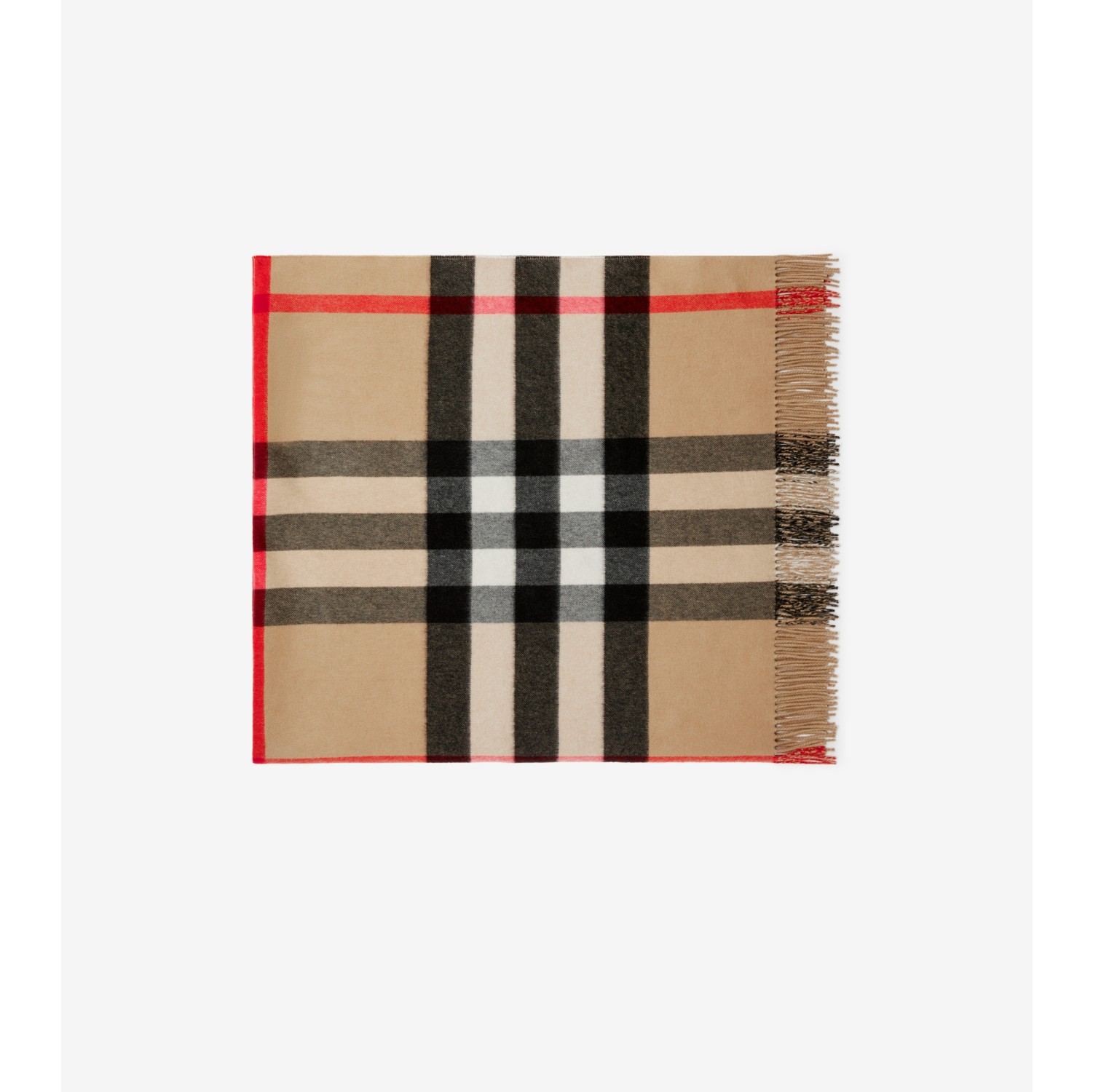 Exaggerated Check Cashmere Blanket in Archive Beige Burberry