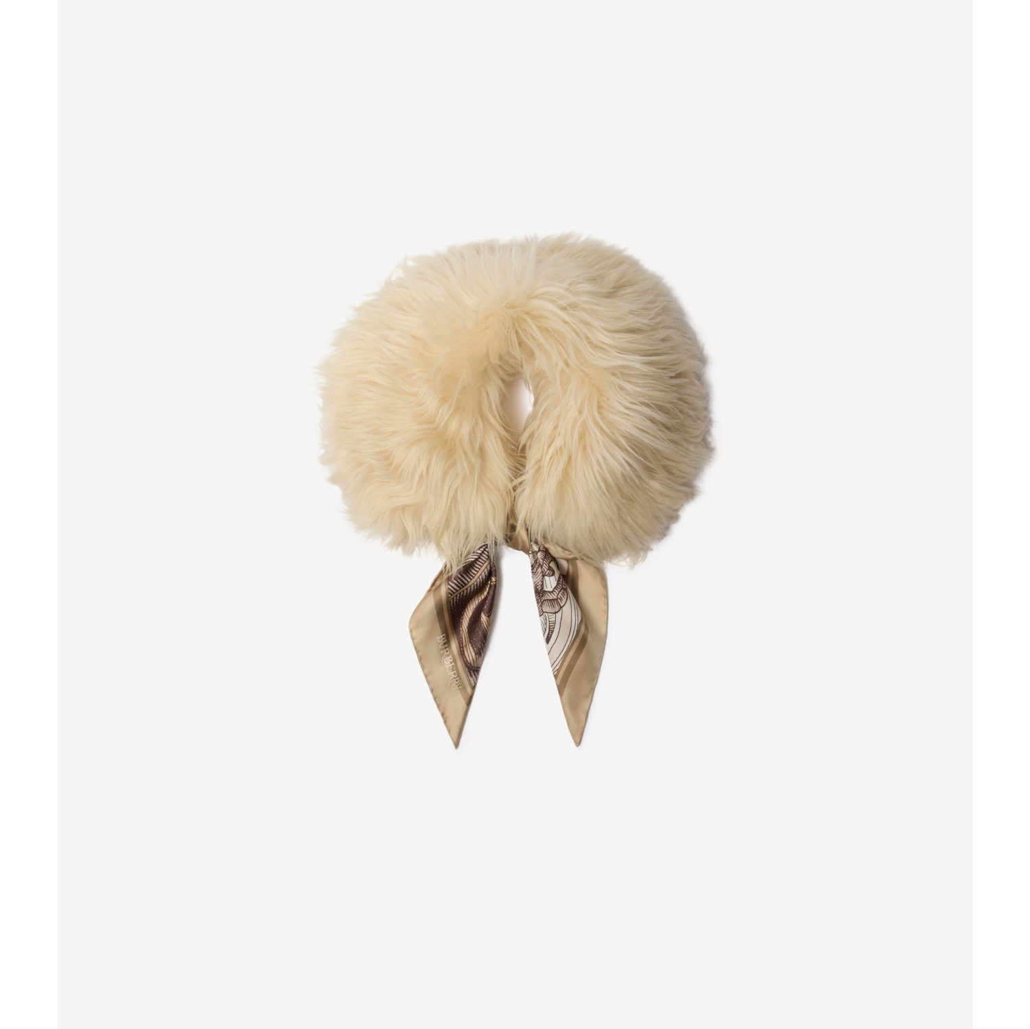 Scarf Trim Shearling Collar