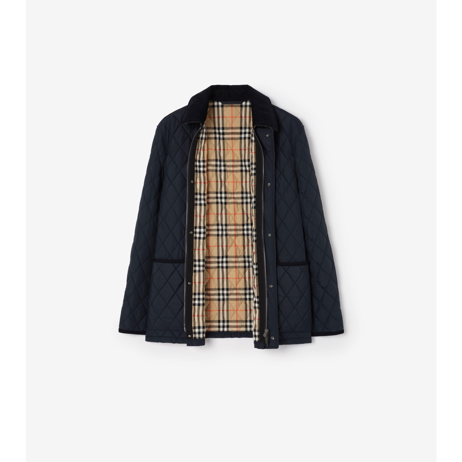 Quilted Nylon Haddington Jacket in Navy - Men | Burberry® Official