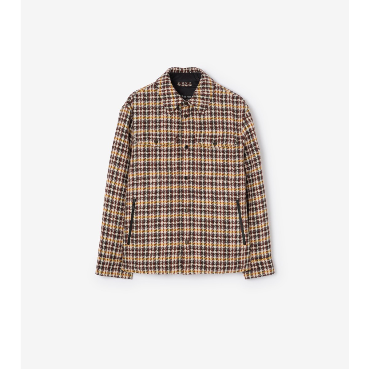  Check Wool Padded Overshirt