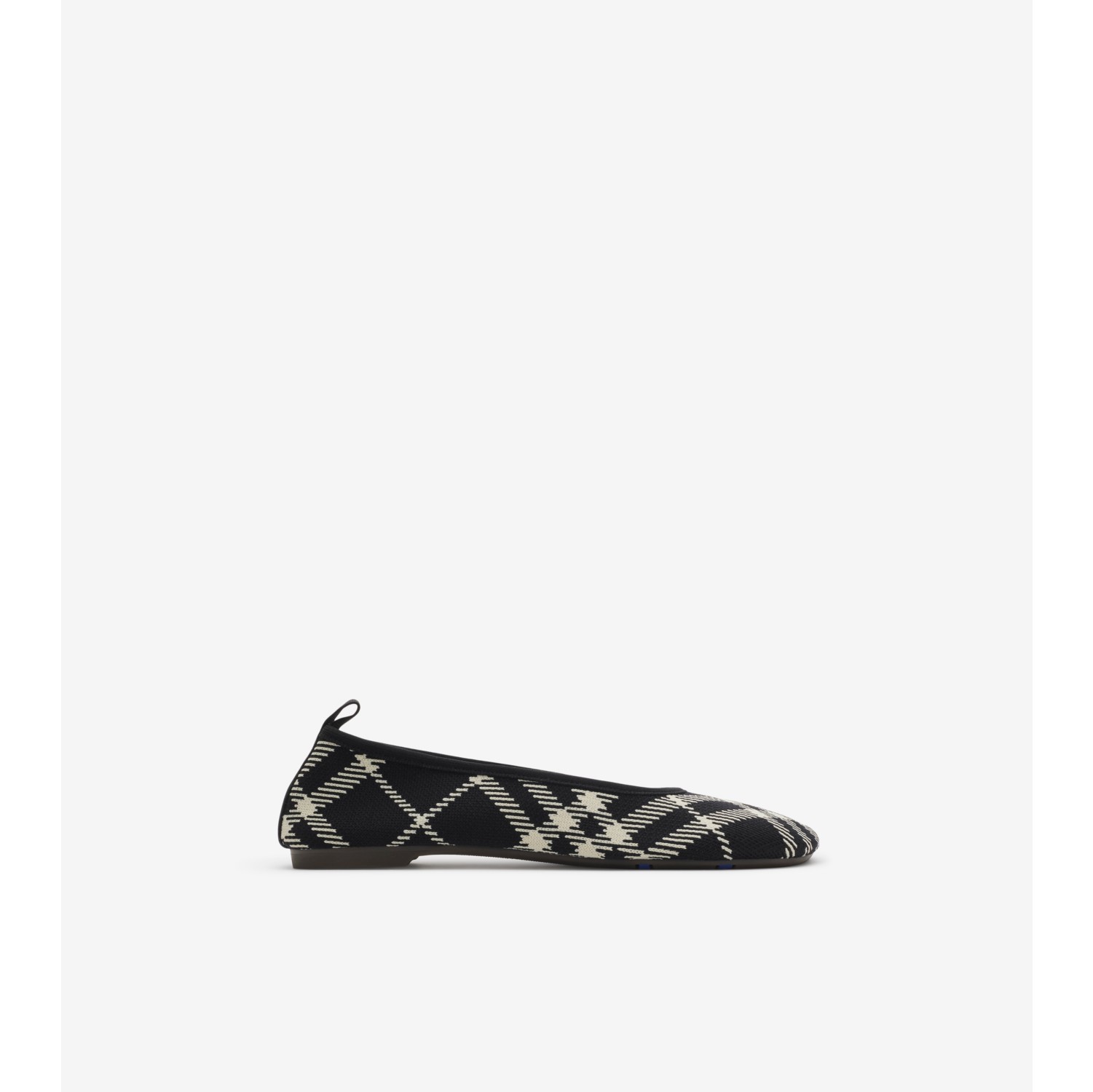 Burberry Black Check Knit Baby Ballerina Flats