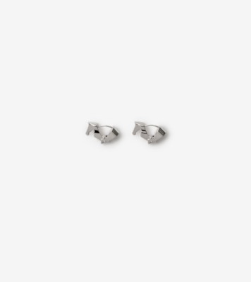 Horse Hoop Earrings in Silver - Women | Burberry® Official