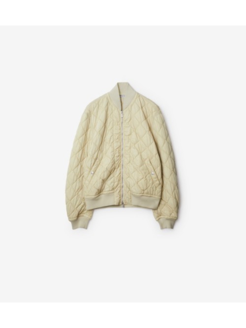 Burberry Quilted Nylon Bomber Jacket In Neutral
