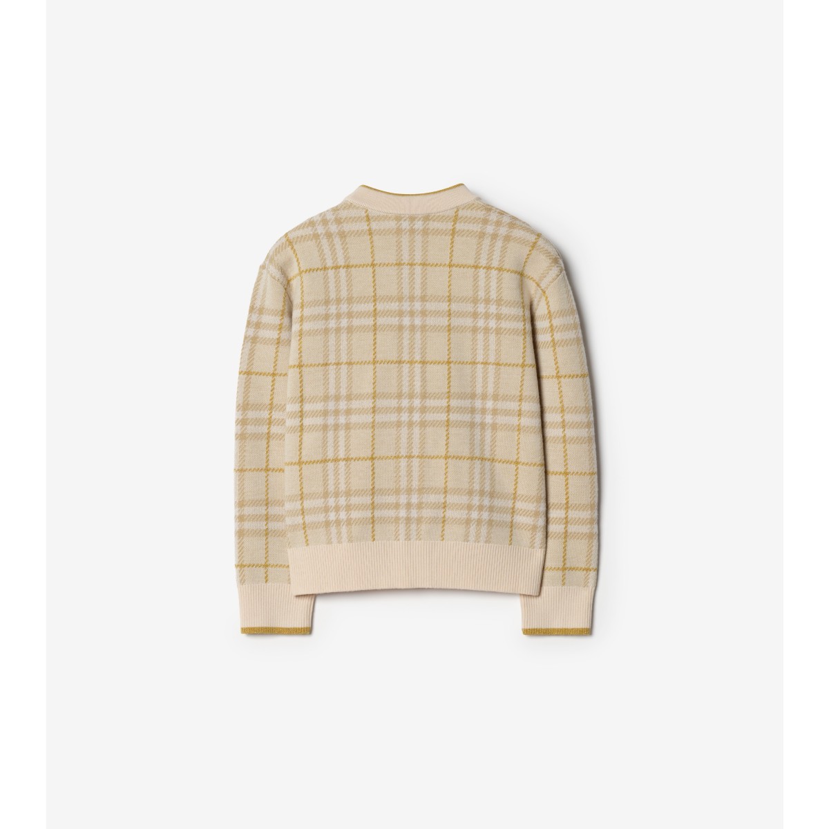  Check Metallic Wool Blend Cardigan