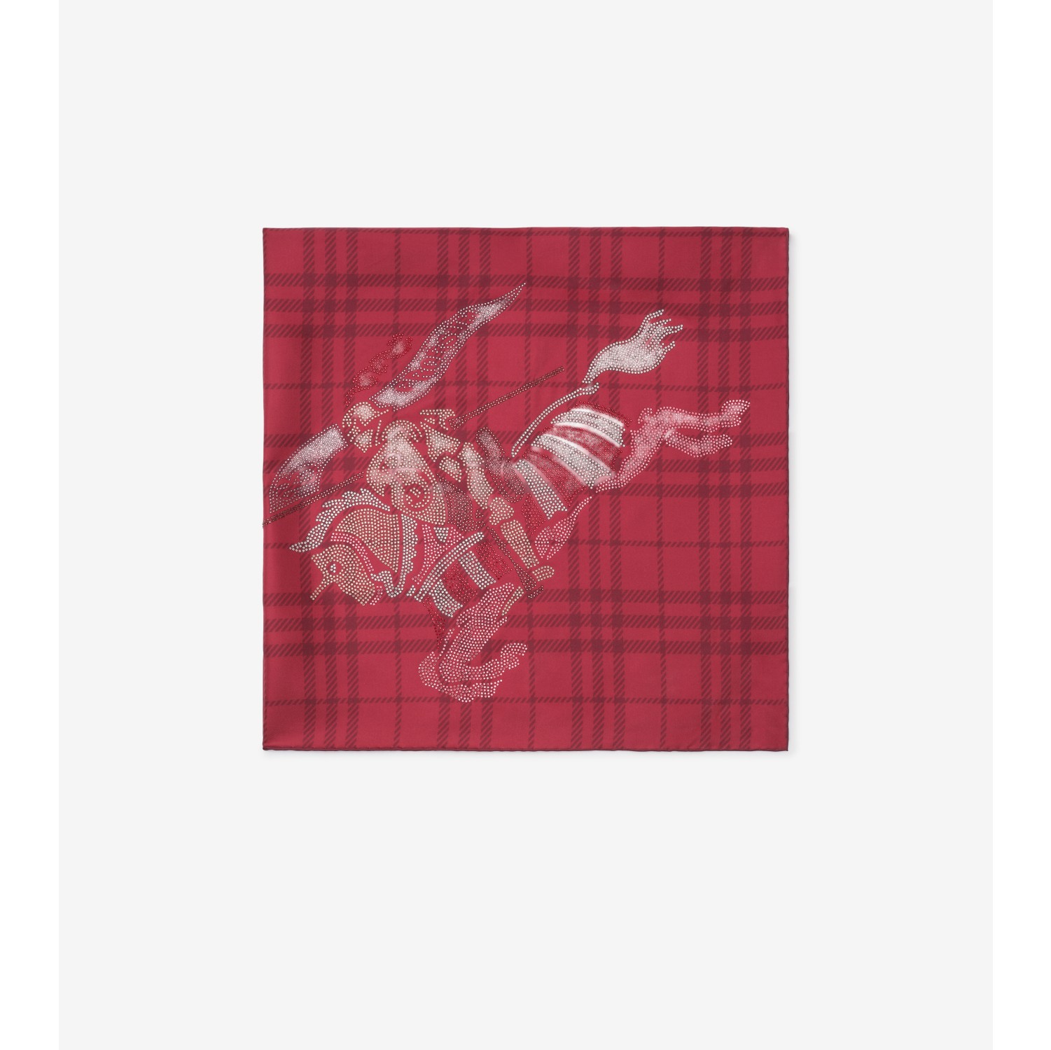 Crystal EKD Check Silk Scarf