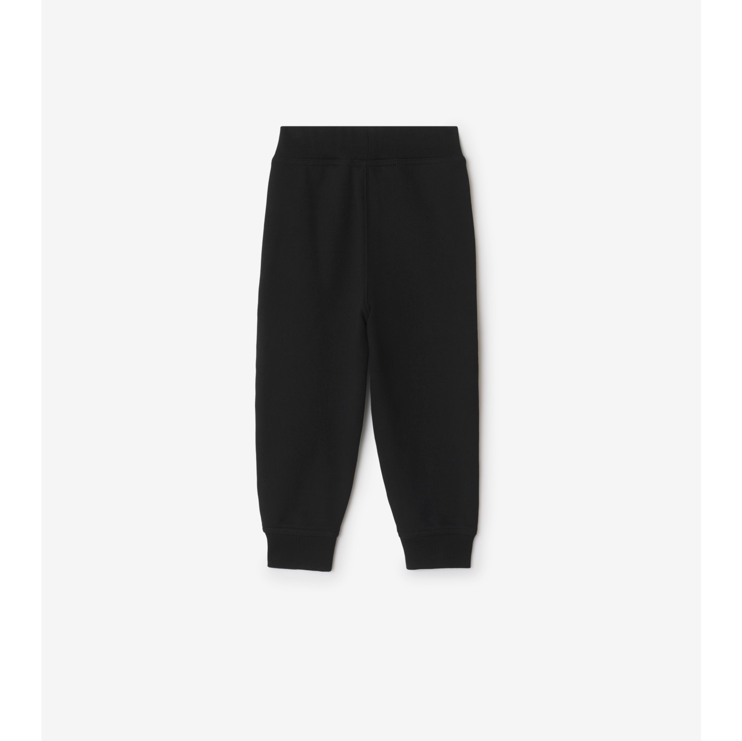 Check Trim Cotton Jogging Pants