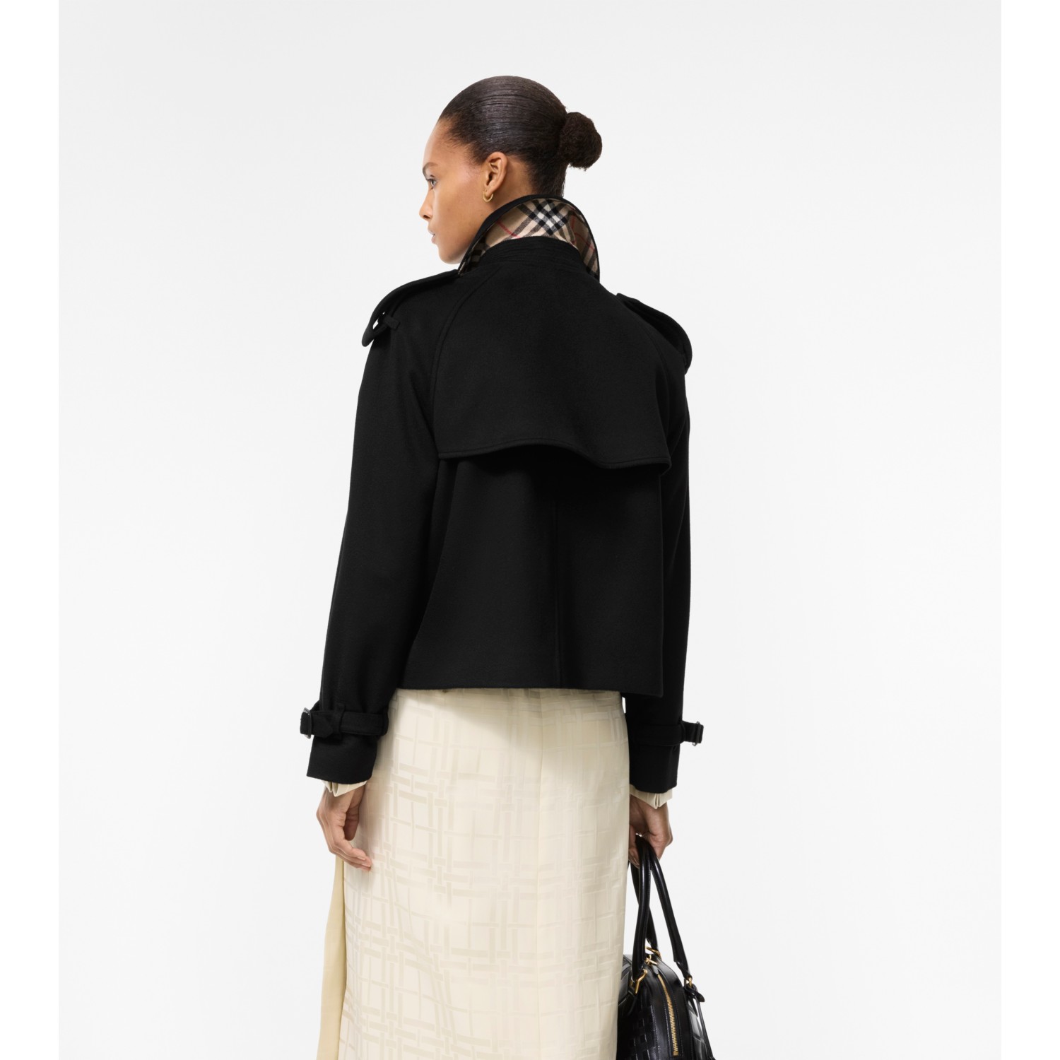 Cropped Cashmere Mayfair Trench Jacket - thumbnail 7
