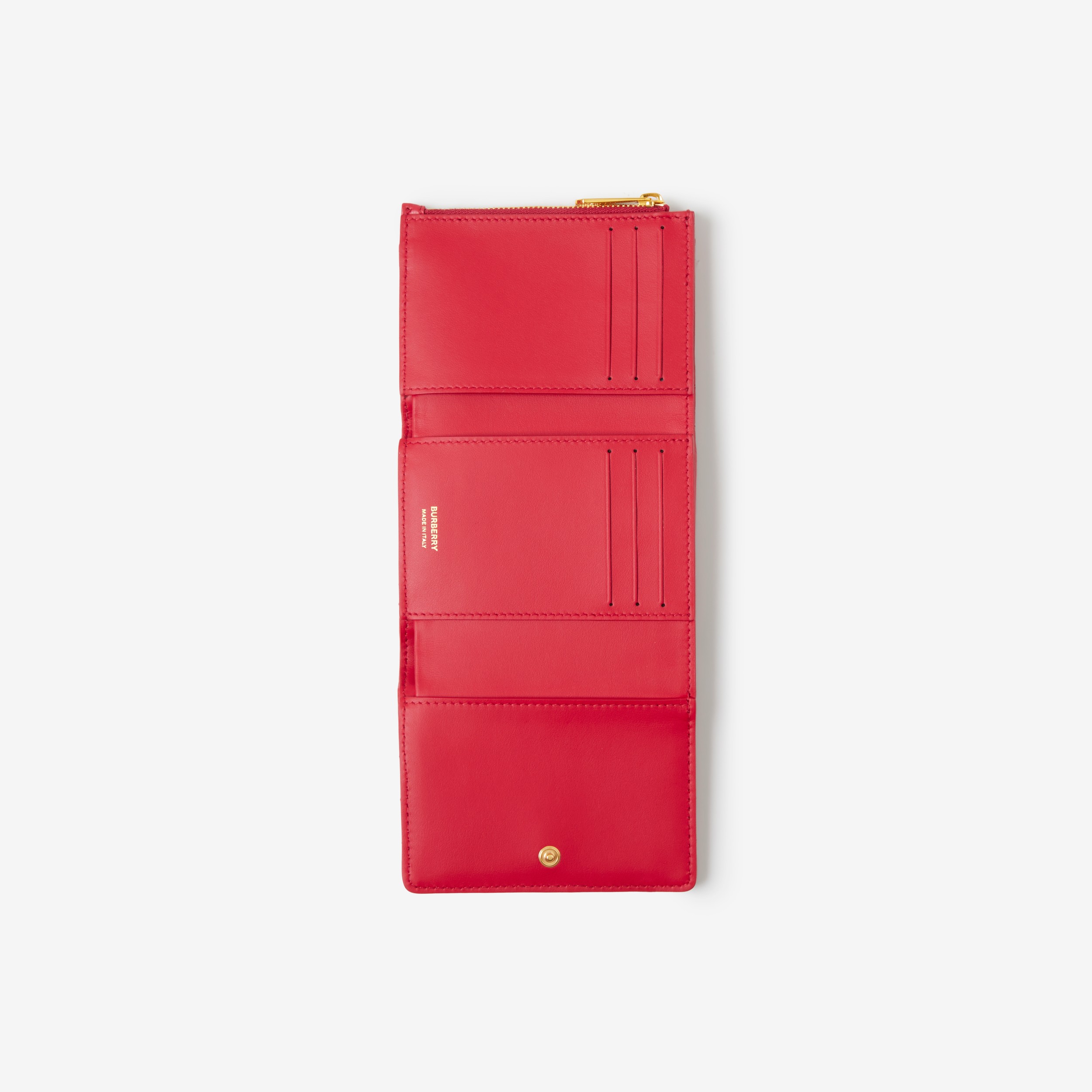 Petit portefeuille Lola à rabat en cuir matelassé (Rouge Vif) - Femme | Site officiel Burberry® - 4