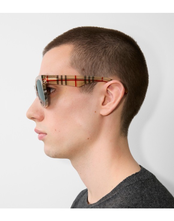 Check Round Sunglasses