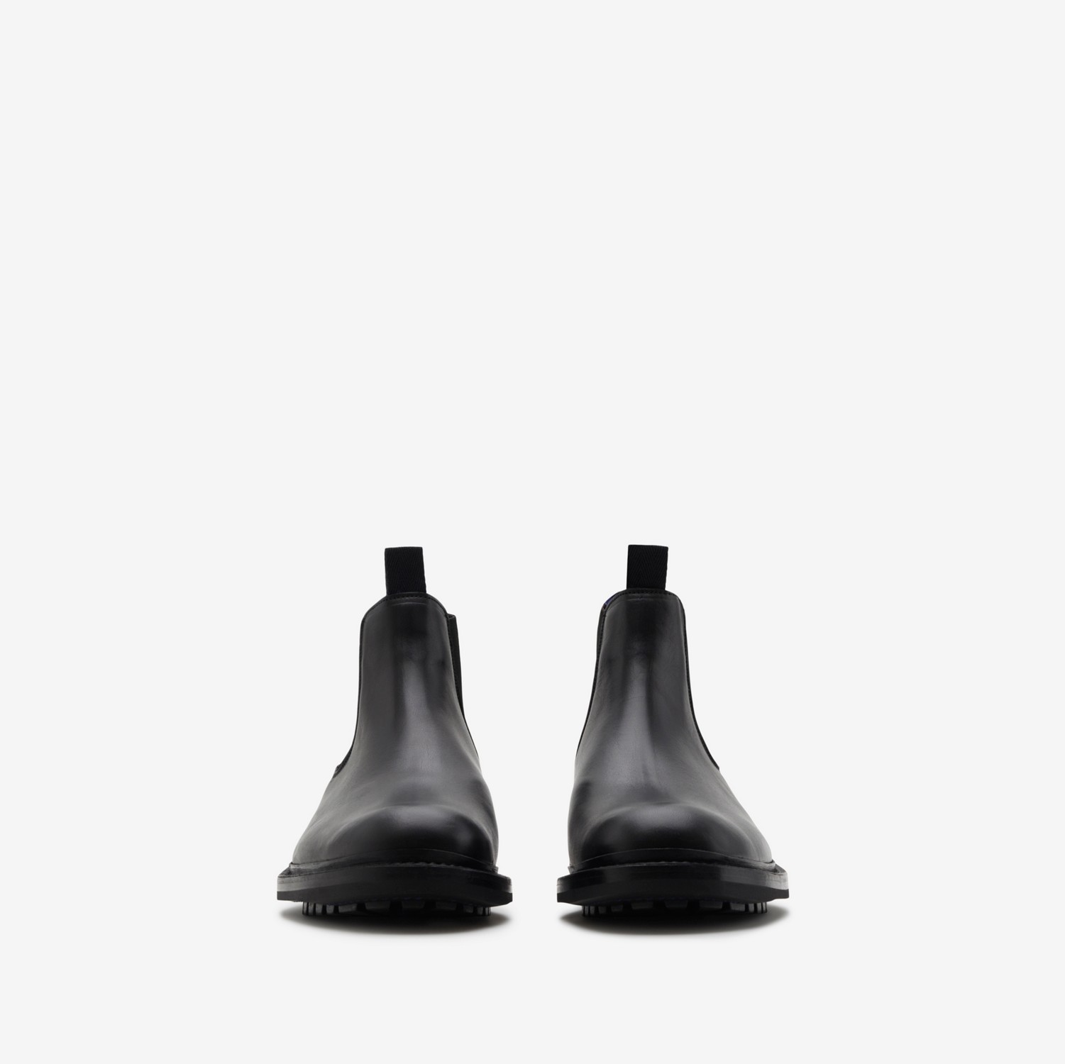 Leather Dee Low Chelsea Boots in Black - Men | Burberry® Official