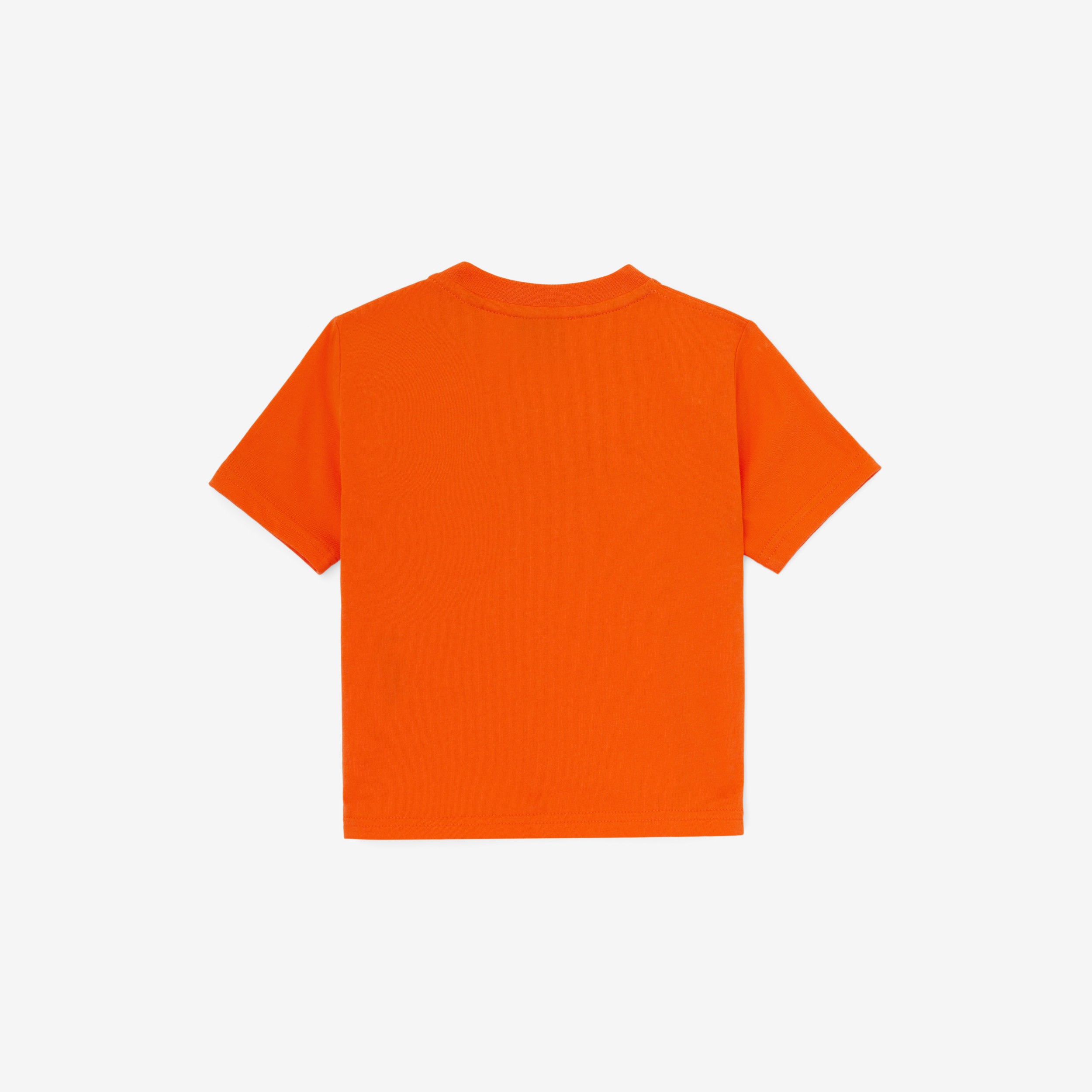 Horseferry Print Cotton T-shirt in Light Coral Orange - Children | Burberry® Official - 2