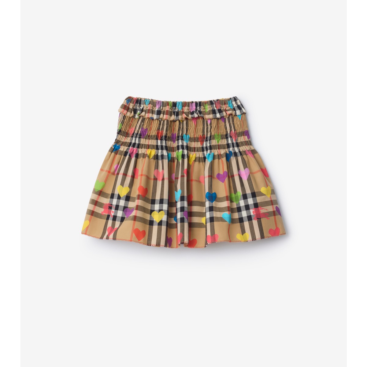  Check Heart Cotton Skirt