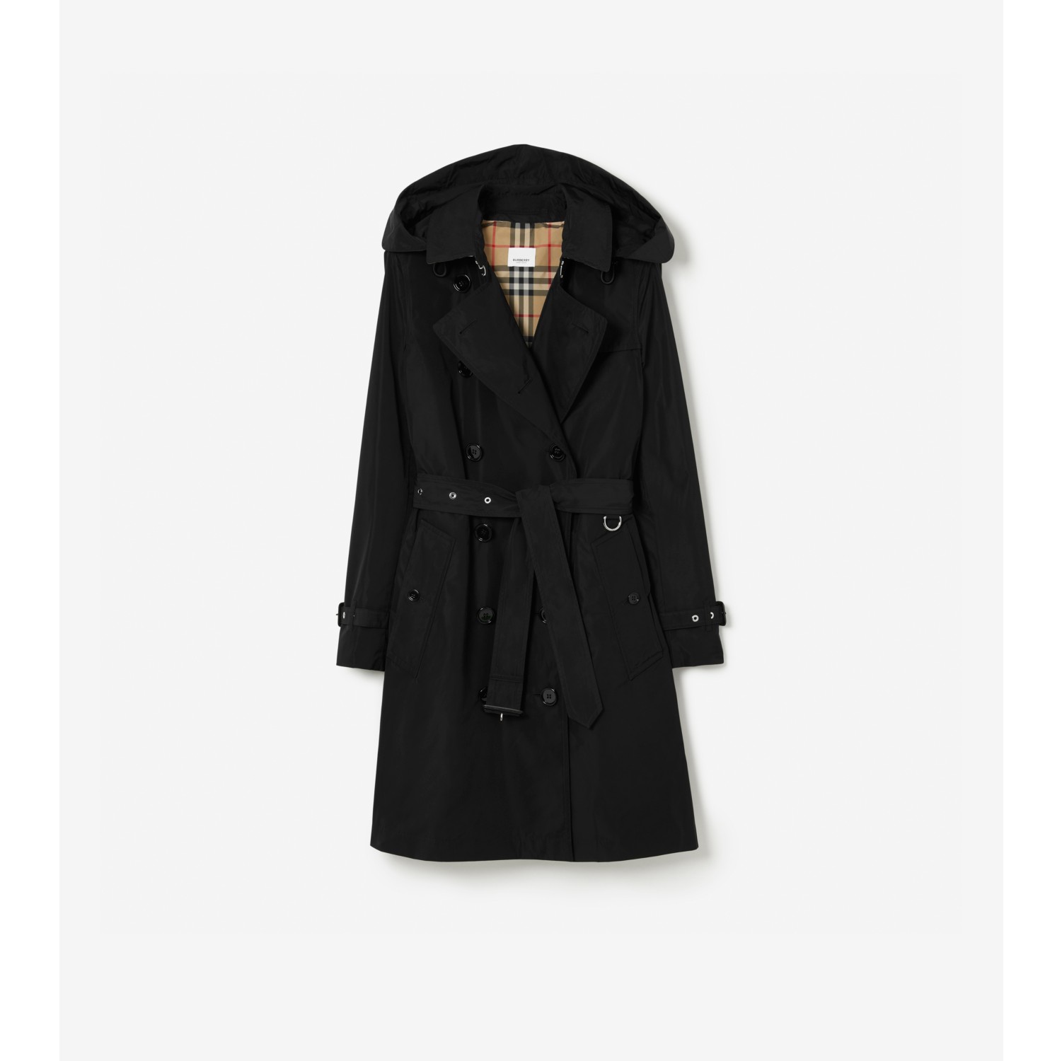 Burberry black raincoat outlet with hood