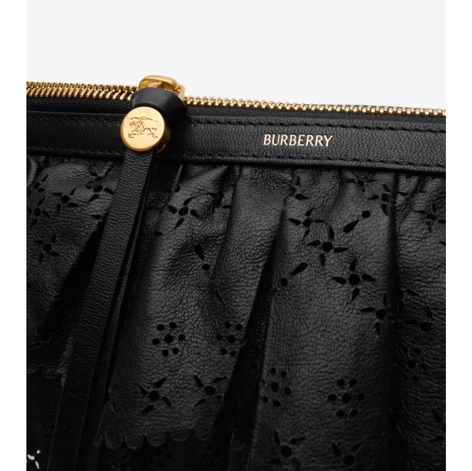 Mini Ruffle Bag in Black - Women, Leather | Burberry® Official