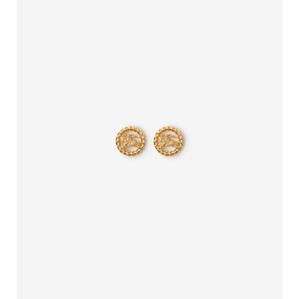 Burberry Ekd Stud Earrings In Gold