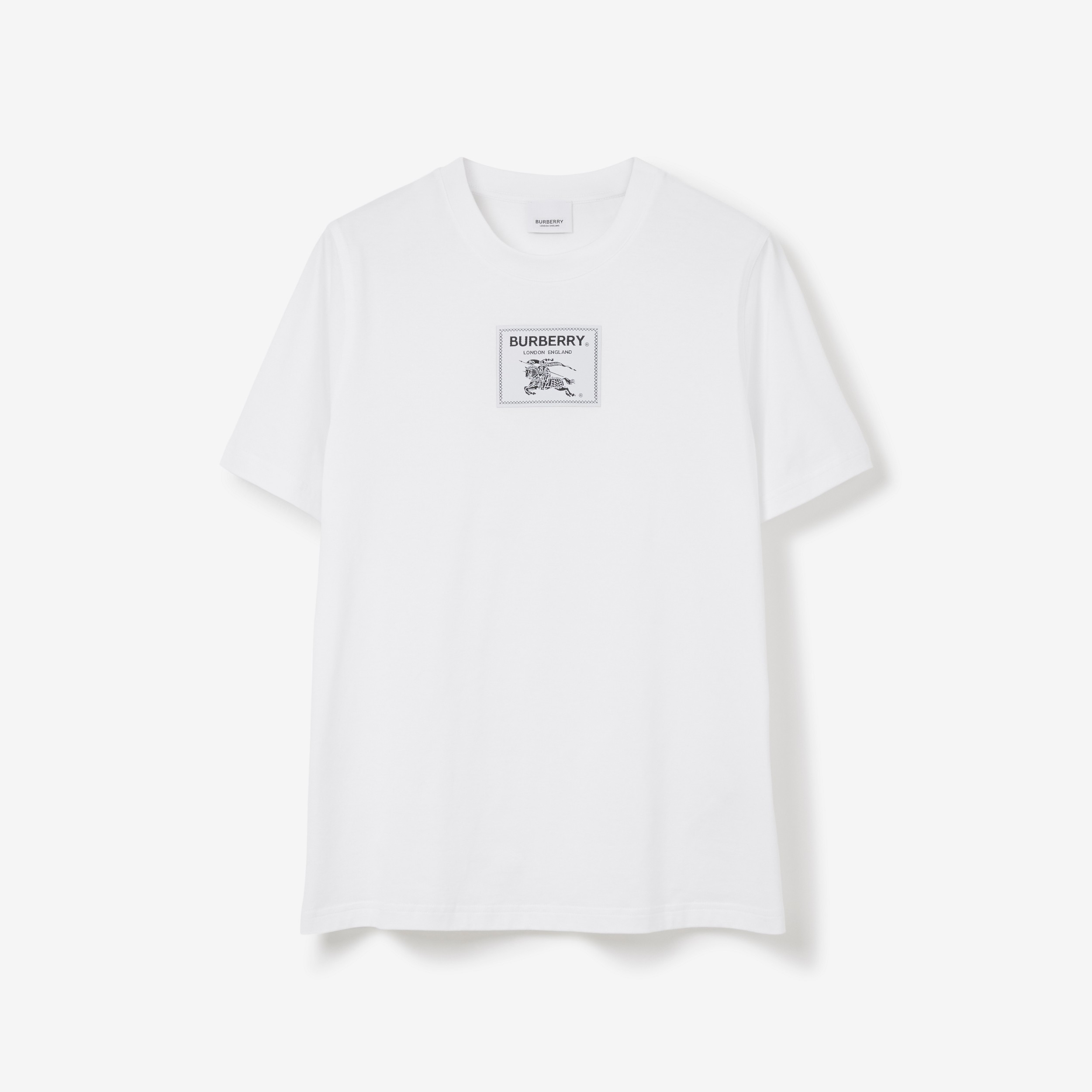 Prorsum Label Cotton T-shirt in White - Women | Burberry® Official - 1