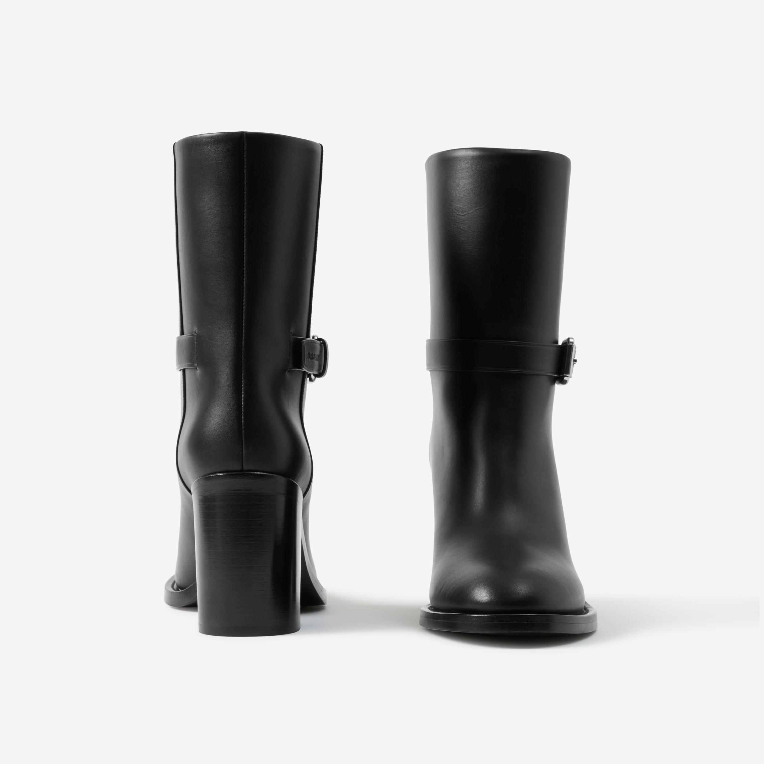 Leather Ankle Boots in Black - Women | Burberry® Official