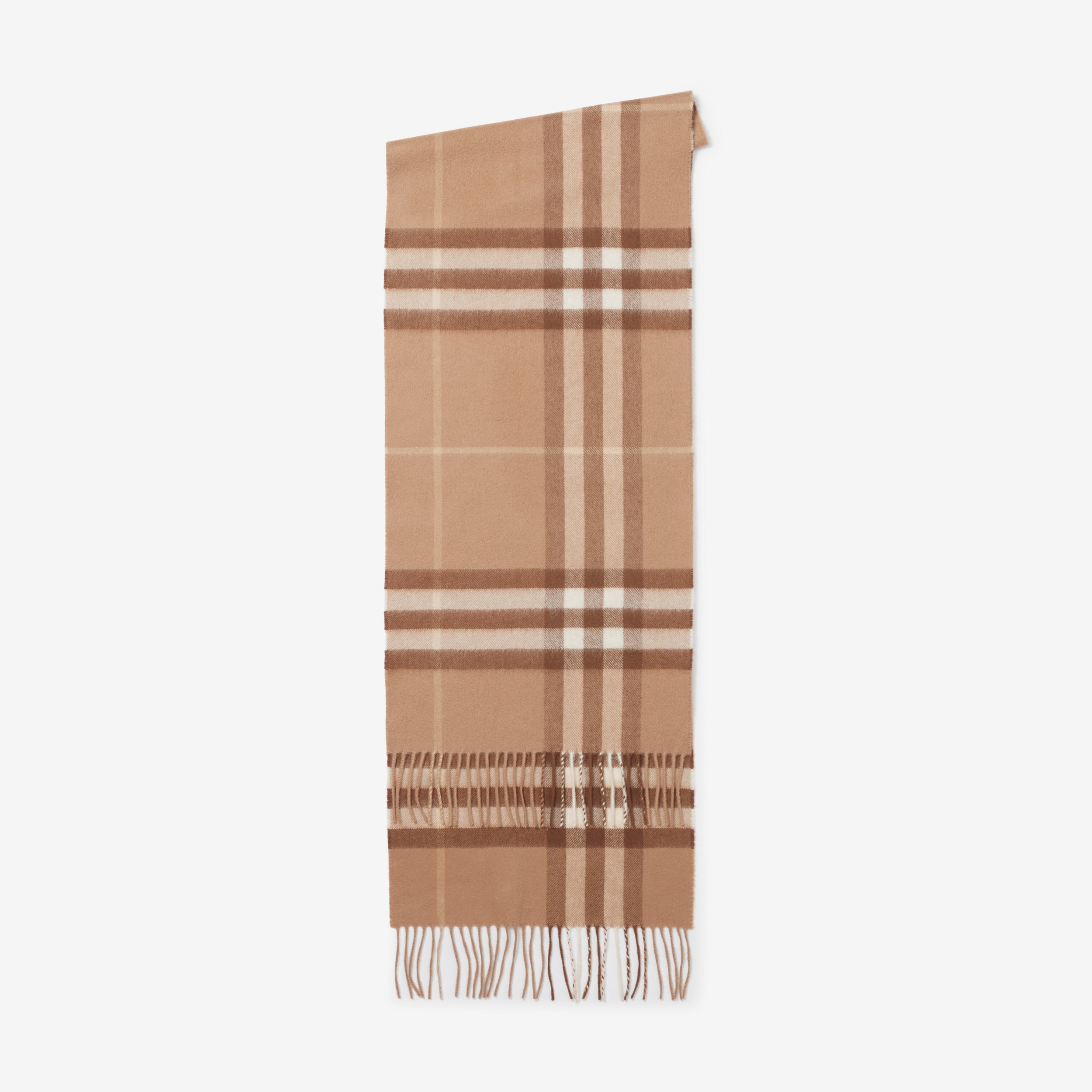 The Burberry Check Cashmere Scarf in Mid Camel | Burberry® Official - 2