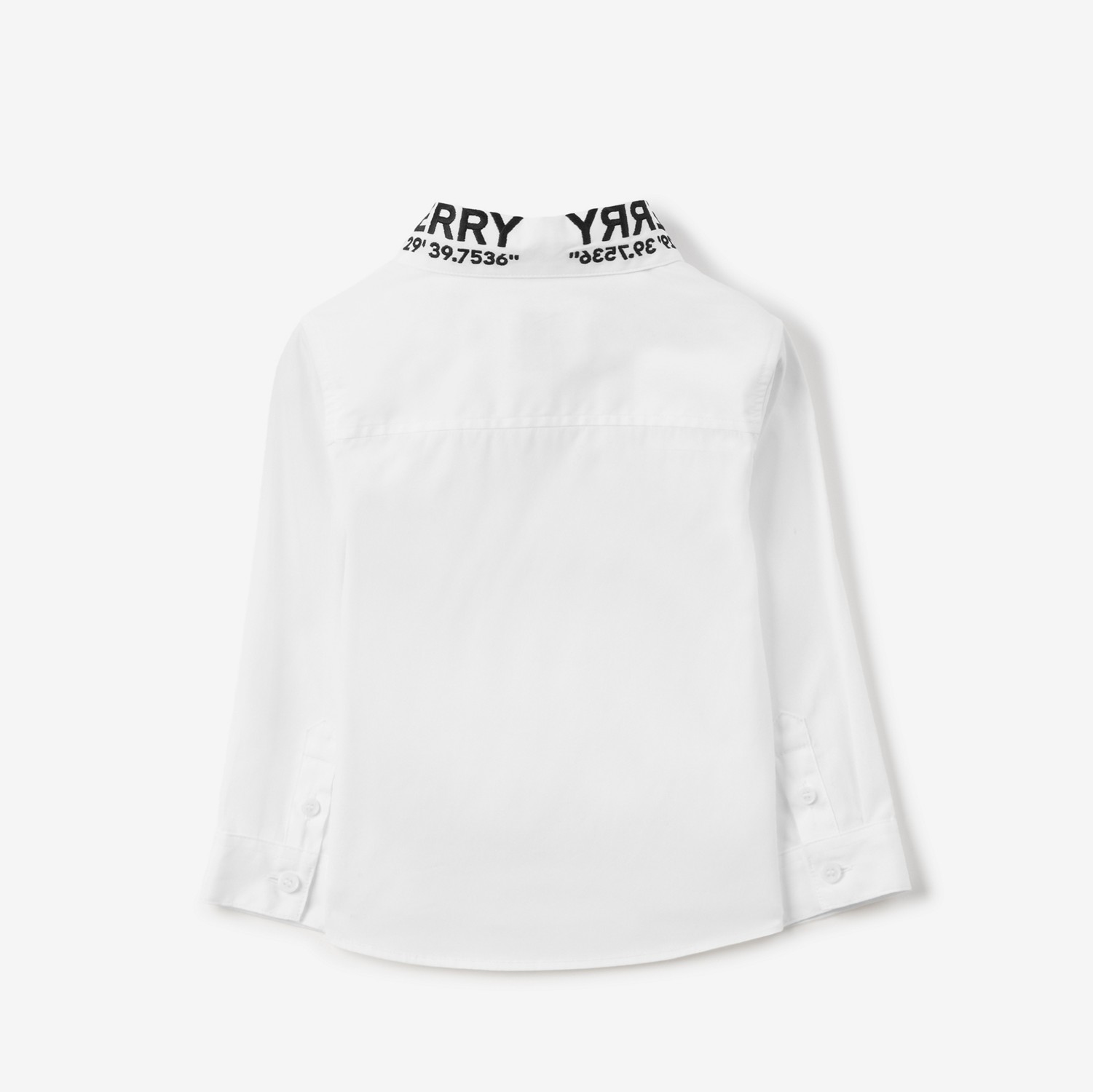 坐标棉质衬衫 (白色) - 儿童 | Burberry® 博柏利官网