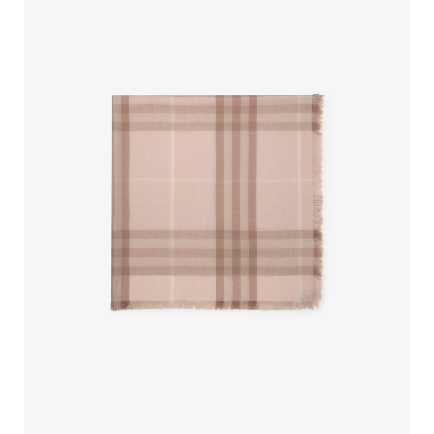 Wide Check Cashmere Scarf
