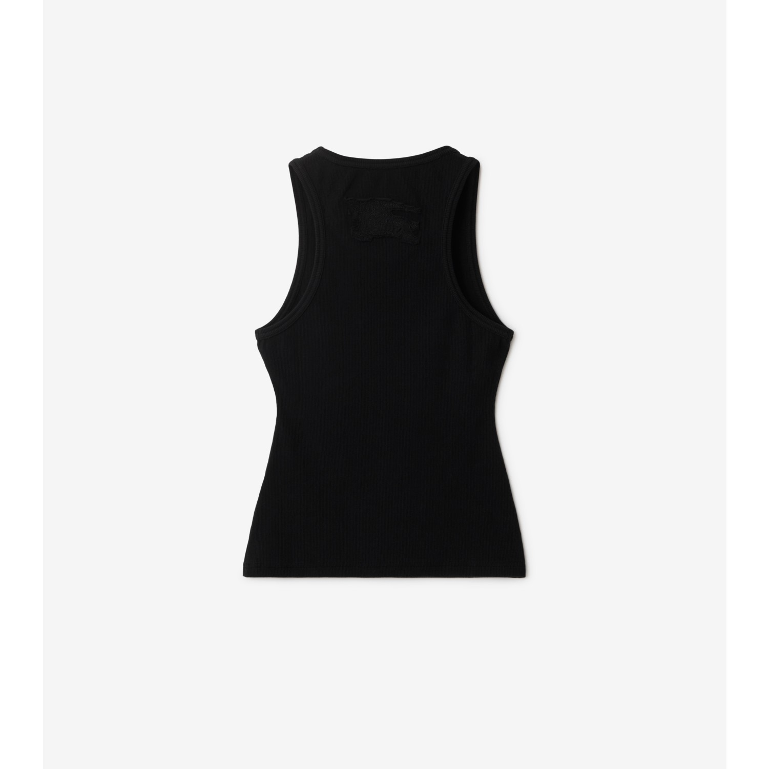 e.s. Tank top cotton stretch, ladies' black