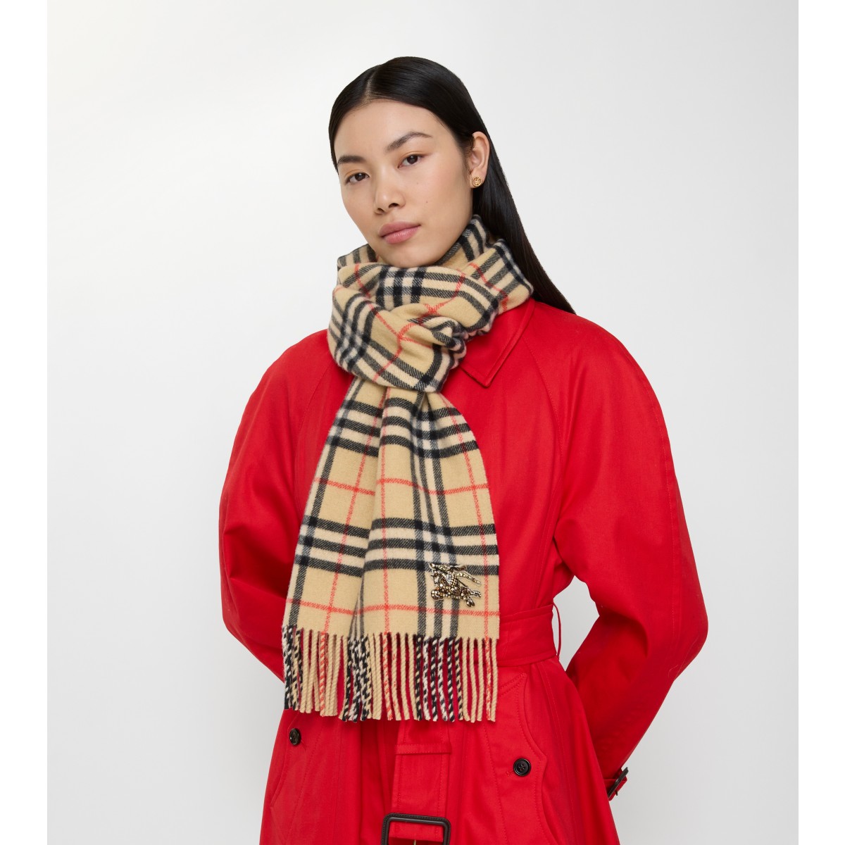  Check Cashmere Scarf