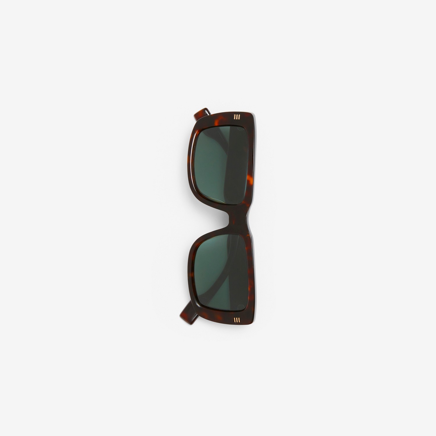 Gafas de sol con montura rectangular y detalles de logotipo (Carey Oscuro) - Hombre | Burberry® oficial