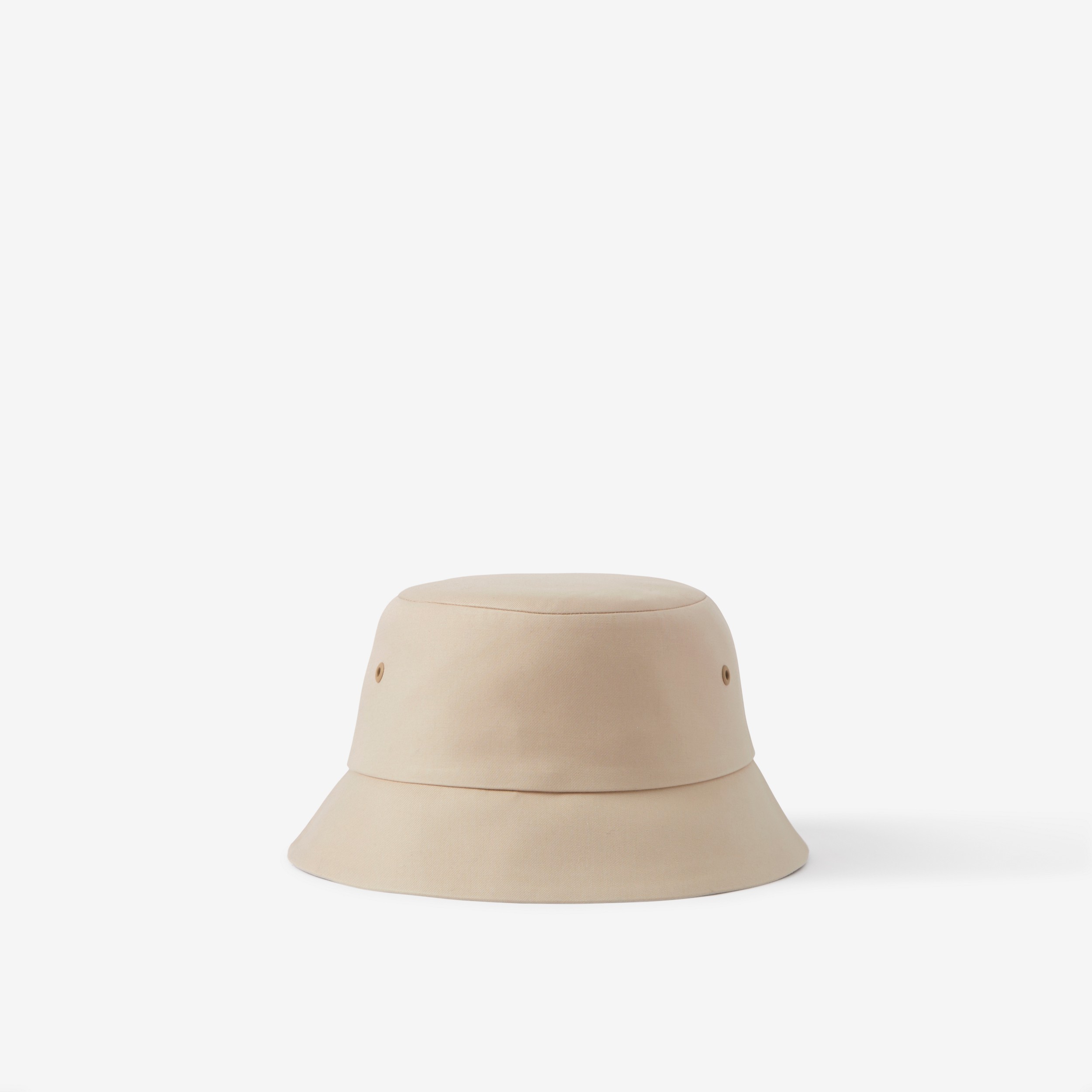 Label Print Cotton Gabardine Bucket Hat in Soft Fawn | Burberry® Official - 3
