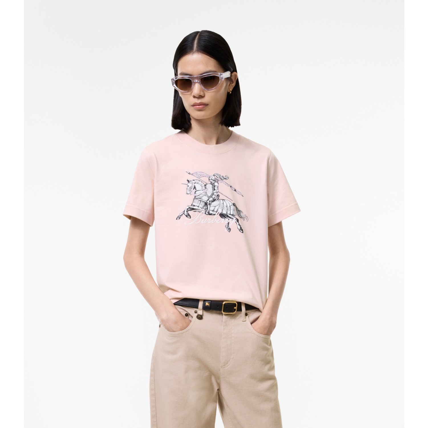 T-shirt en coton Knight style gravure