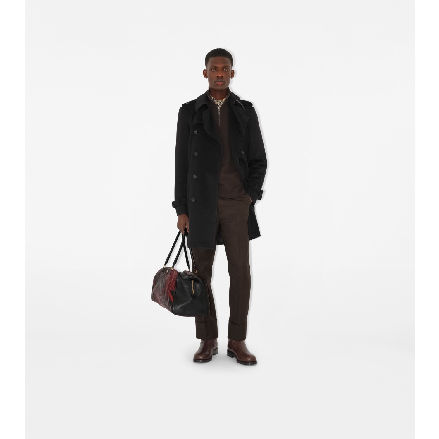 Mid-length Cashmere Trench Coat