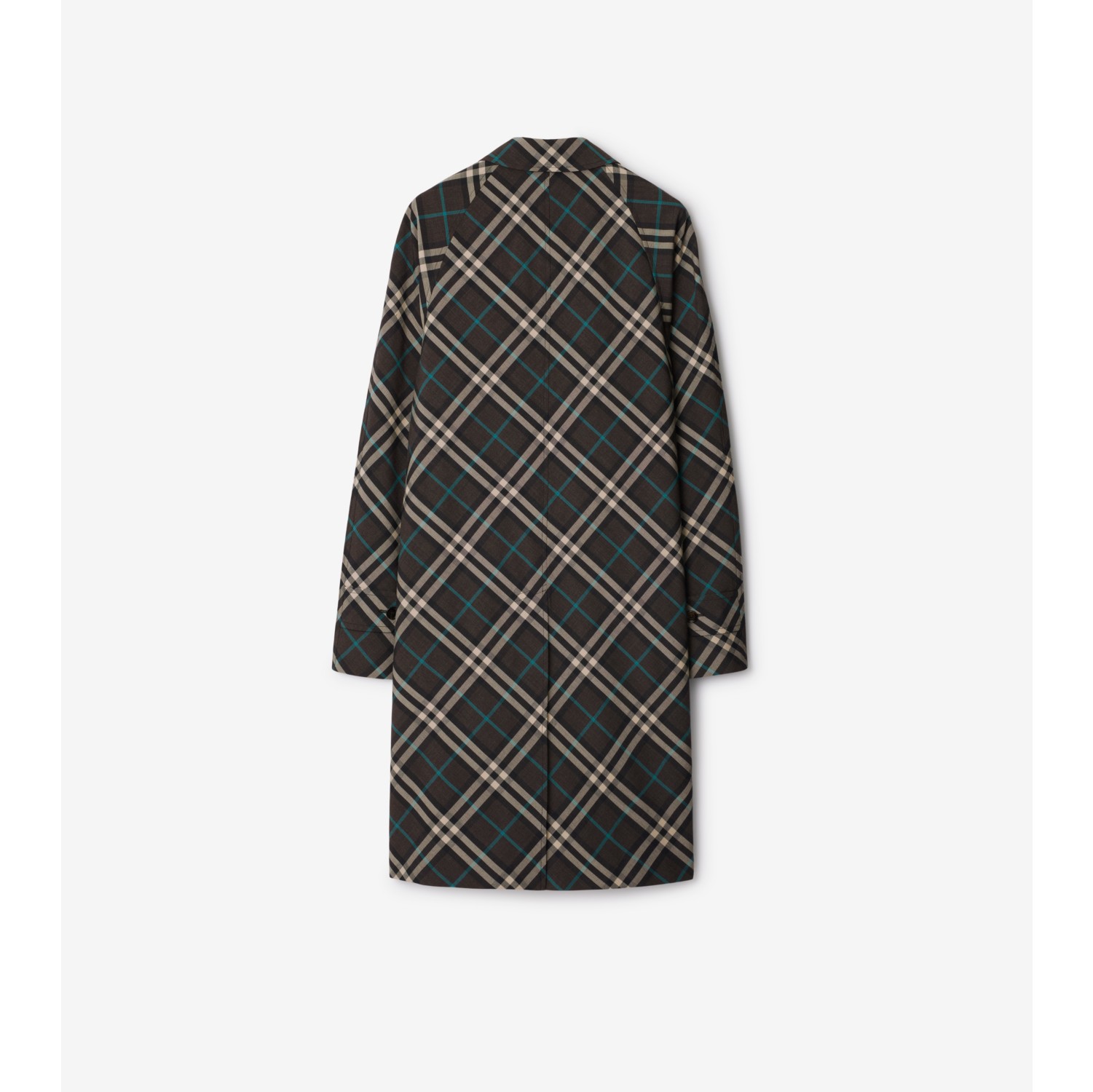 Car coat midi em Check