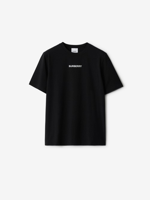 Burberry Stretch Cotton T-shirt In Black