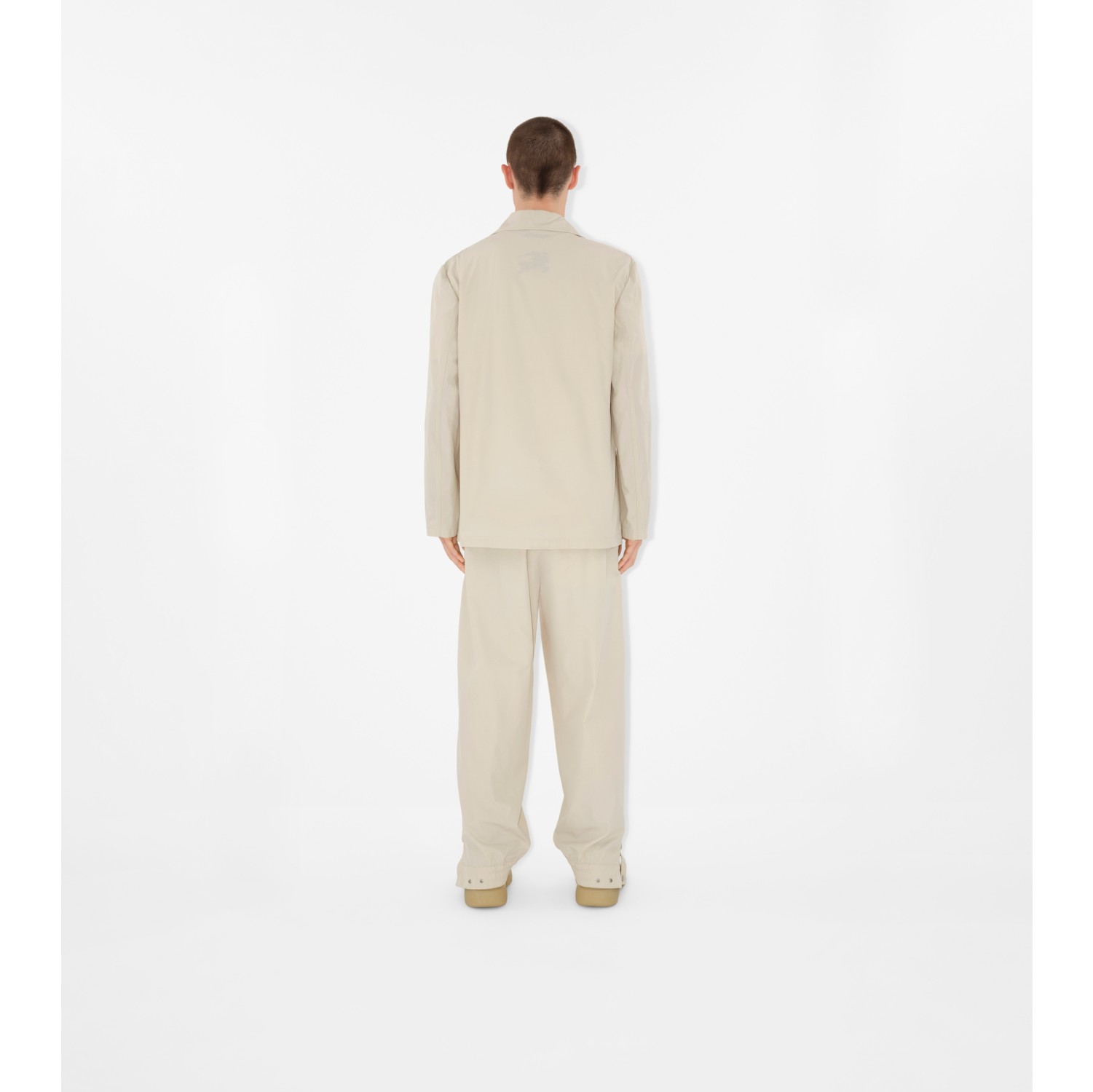 Cotton Blend Tailored Trousers