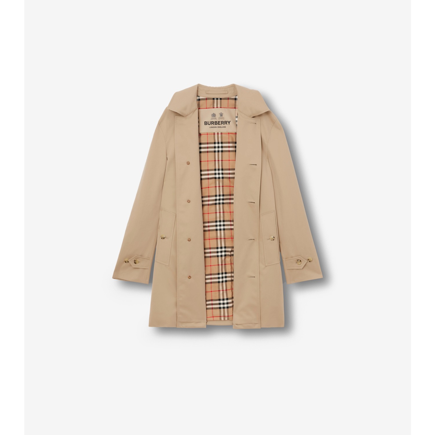 Short Paddington Heritage Car Coat in Honey - Men | Burberry® Official