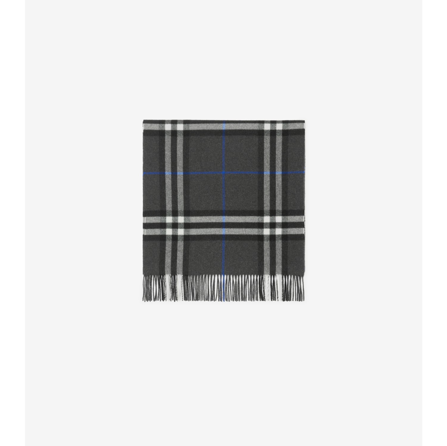 Wide Check Cashmere Scarf