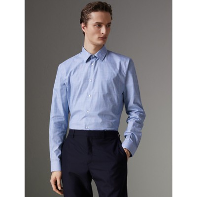 burberry blue dress shirt