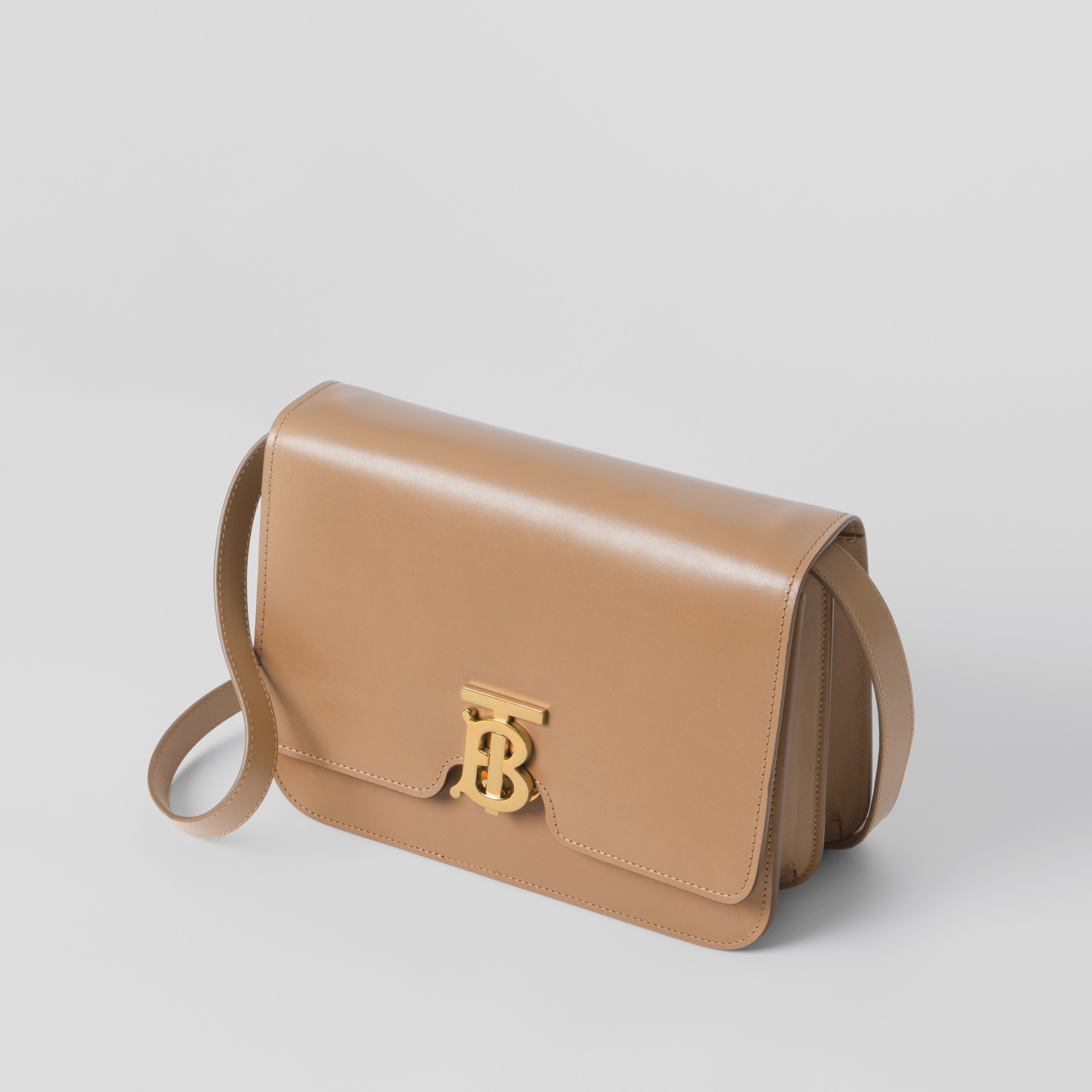 Medium Leather TB Bag in Light Camel Women Burberry United States