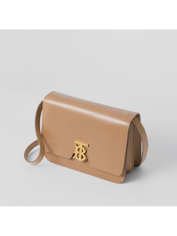 Medium Leather TB Bag in Light Camel Women Burberry United Kingdom